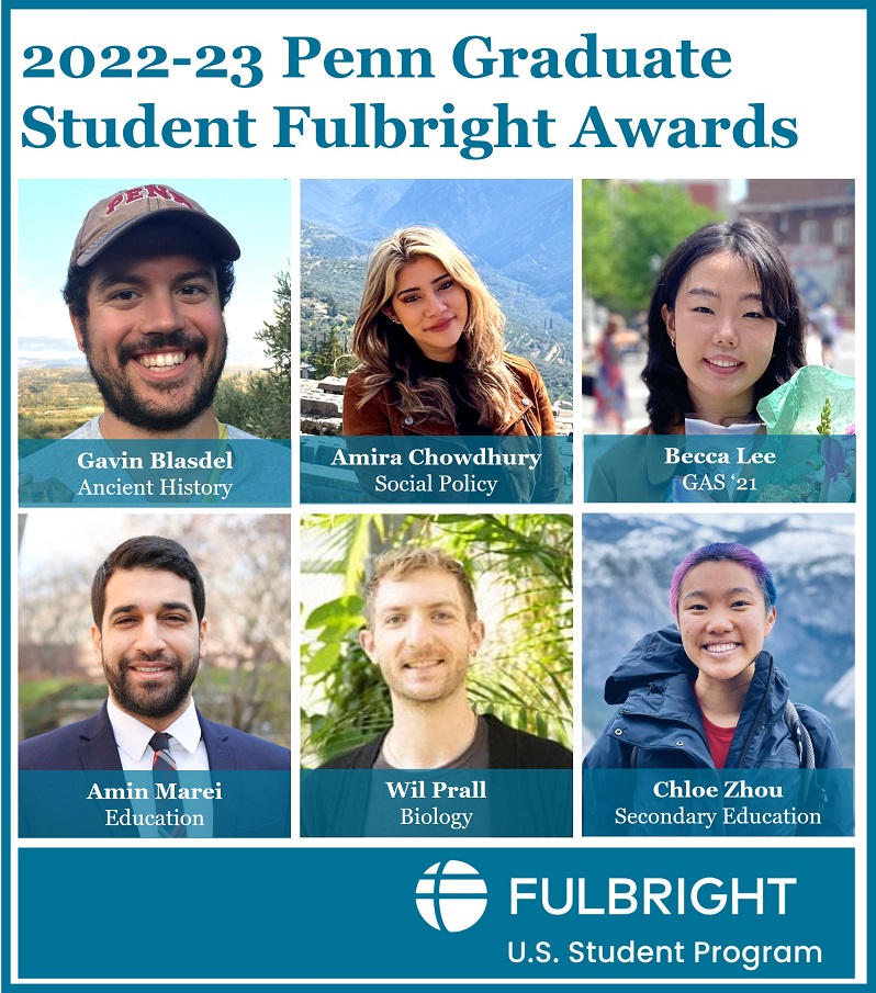 2022-23 Penn Graduate Student Fulbright Awards 