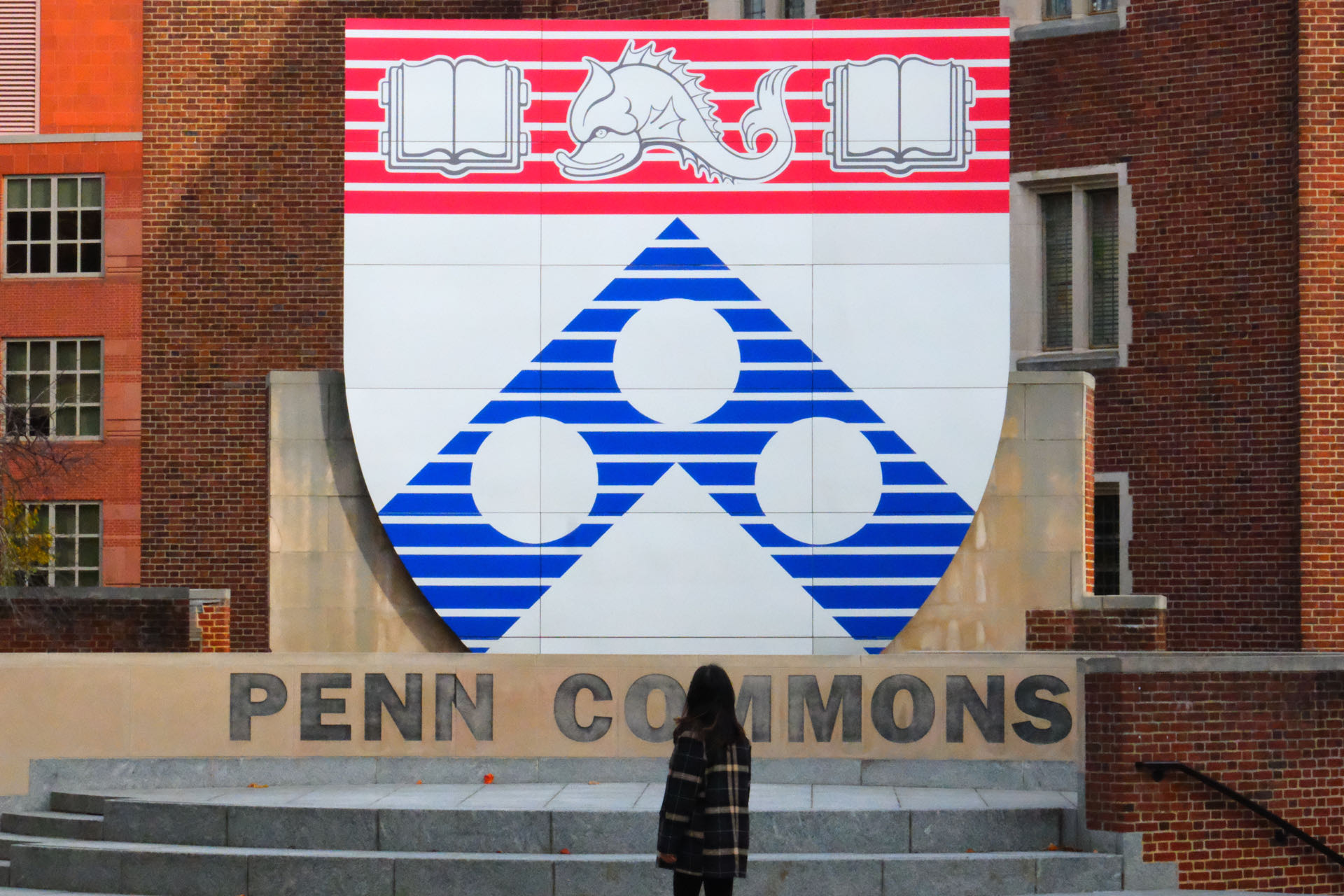 Cynthia with the Penn Commons Logo