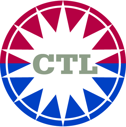 CTL Logo - text in red and blue star