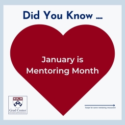 Heart with the words January is Mentoring Month