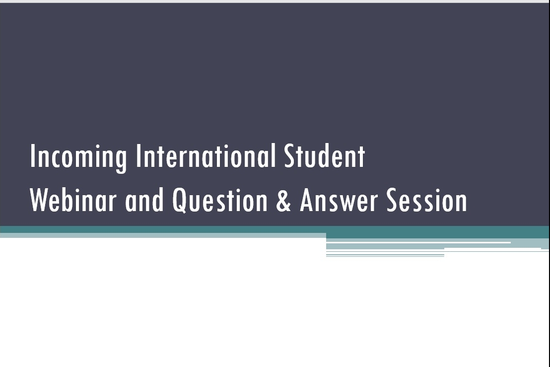 Incoming International Students Webinar Thumbnail